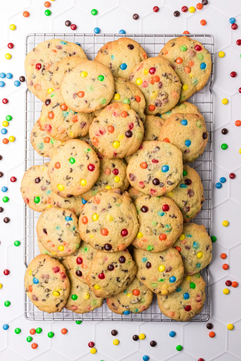 M&M Chocolate Rainbow Cookies Recipe