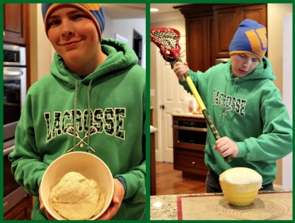 recipeboy showing how the dough rises