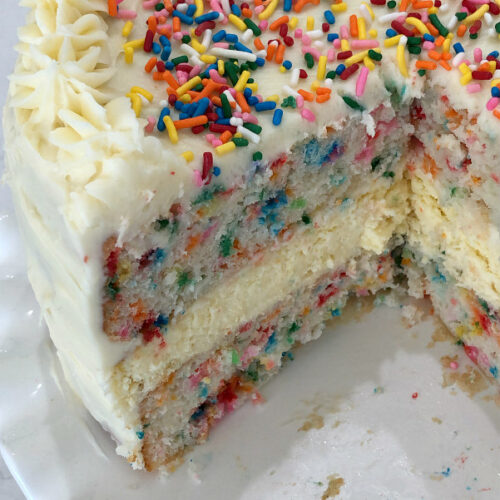 Funfetti Cheesecake Cake - RecipeBoy