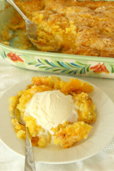 3 Ingredient Peach Cobbler - RecipeBoy