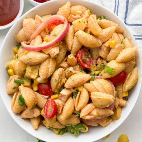 BBQ Chicken Pasta Salad - Recipe Boy