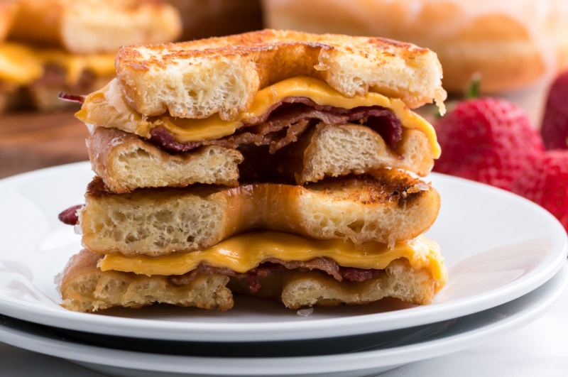 Glazed Donut Grilled Cheese - Recipe Boy