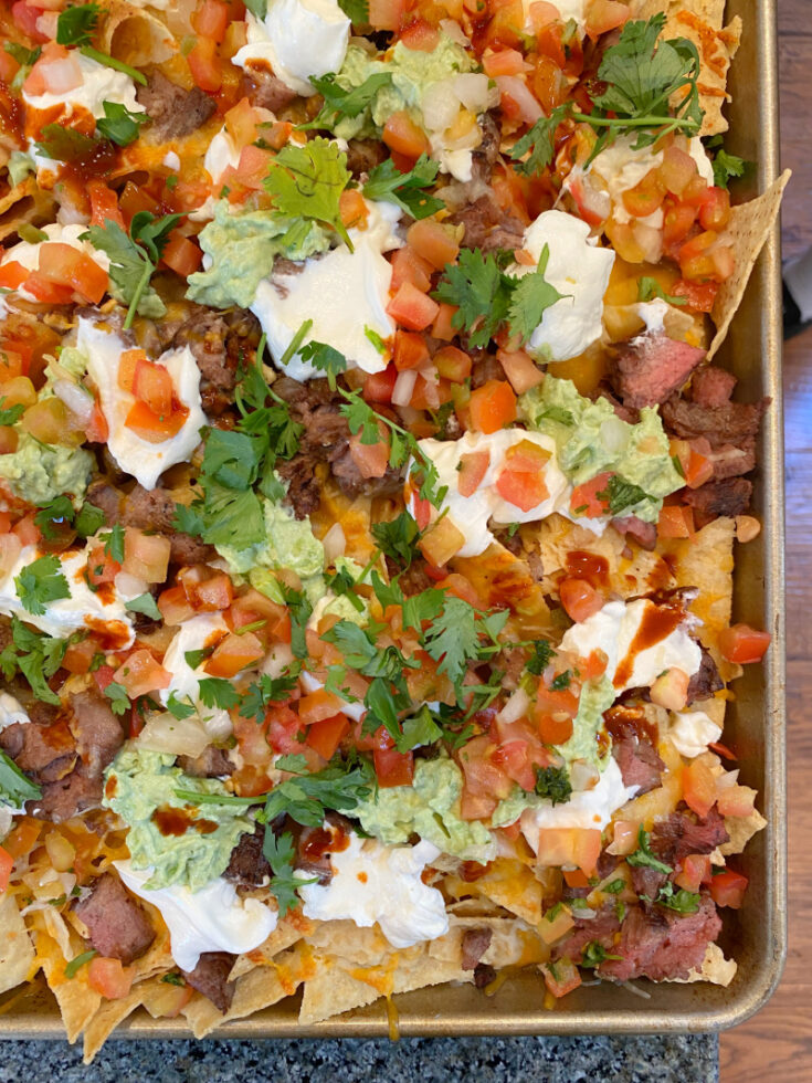 Sheet Pan Steak Nachos - Recipe Boy