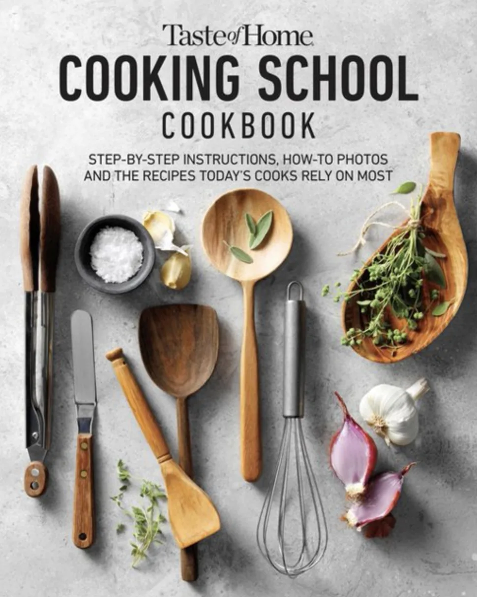 taste of home cooking school cookbook cover