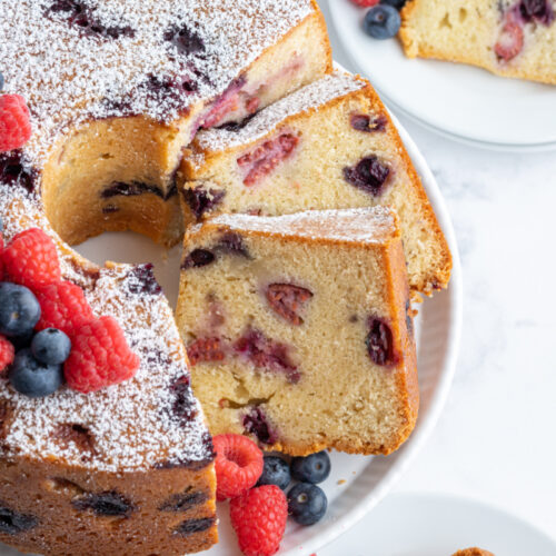 Blueberry Pound Cake - Delicious Little Bites