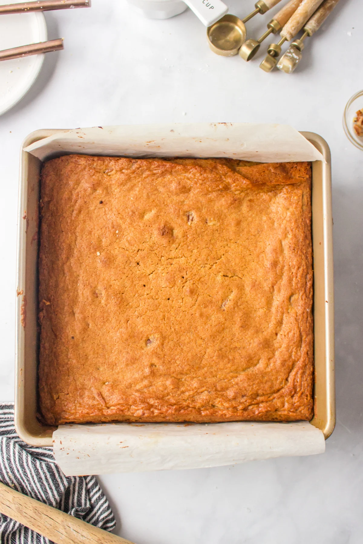 pan of maple butterscotch blondies