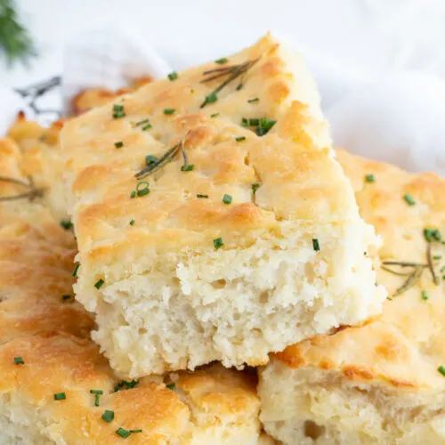 rosemary garlic butter bath biscuits stacked