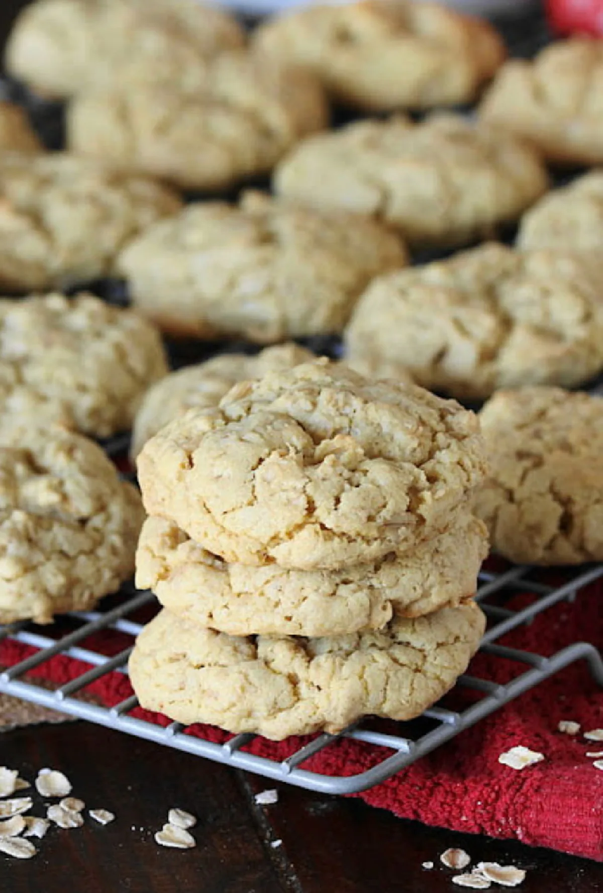 stack of butter pecan cake mix cookies on rack