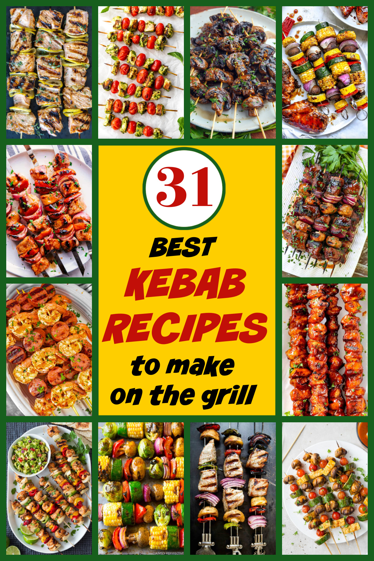 collage of kebab recipes