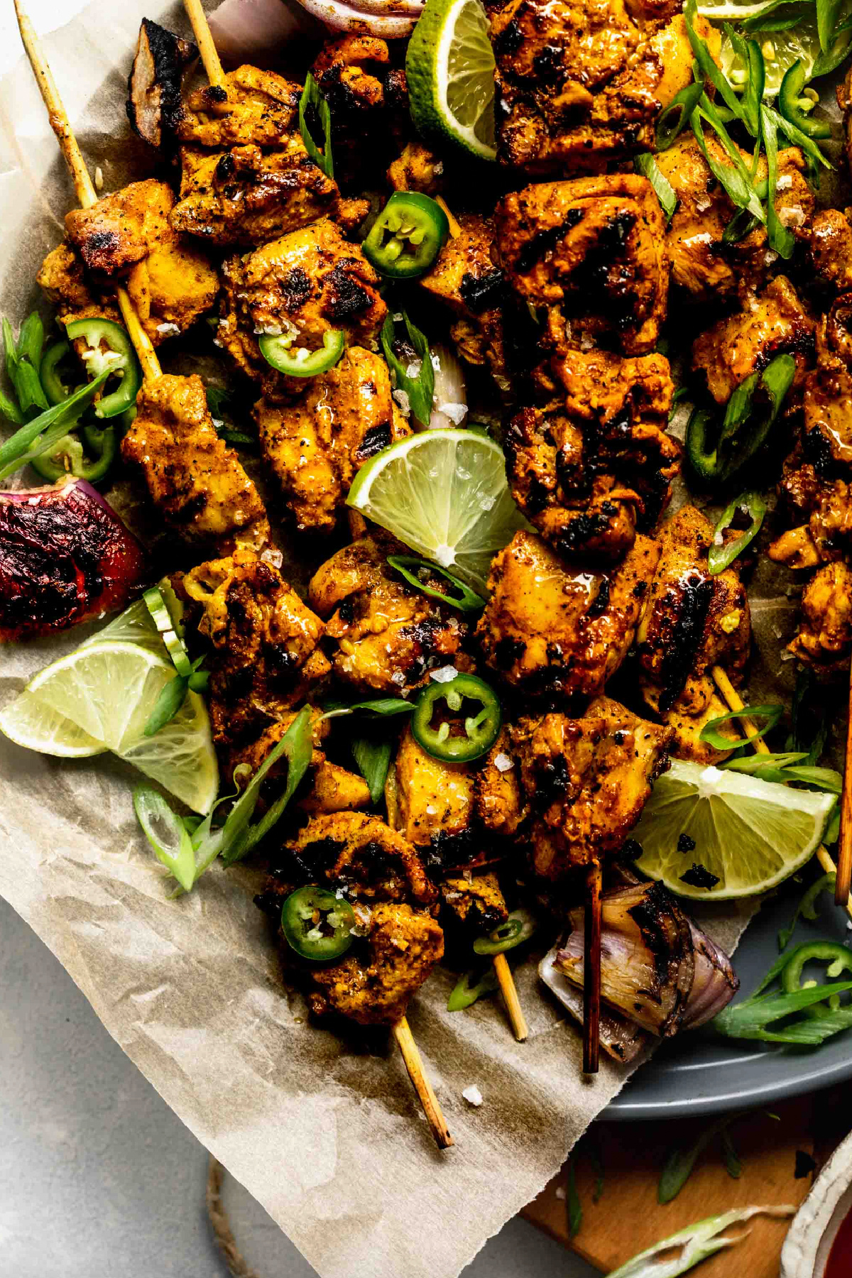 Curry Chicken Skewers with Lime