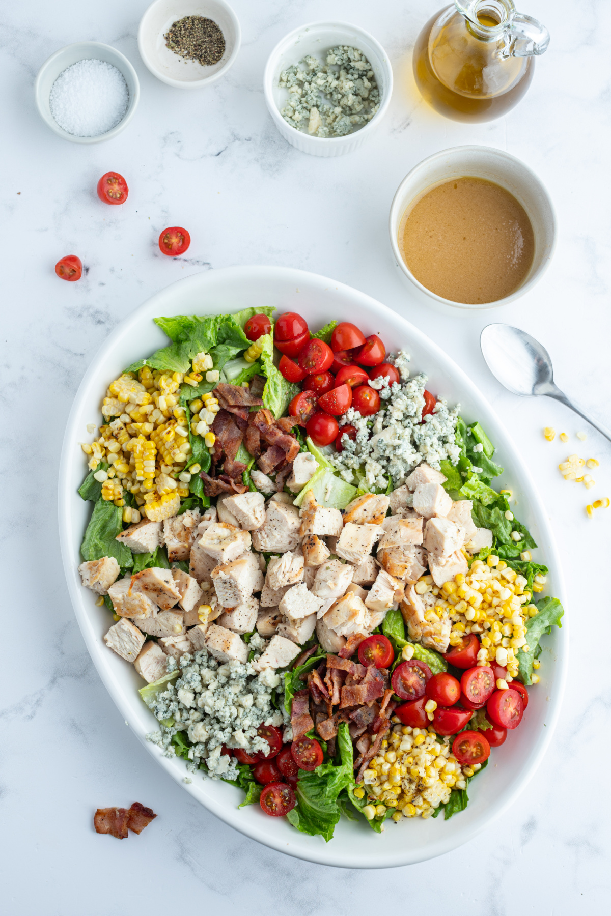 platter of grilled cobb salad