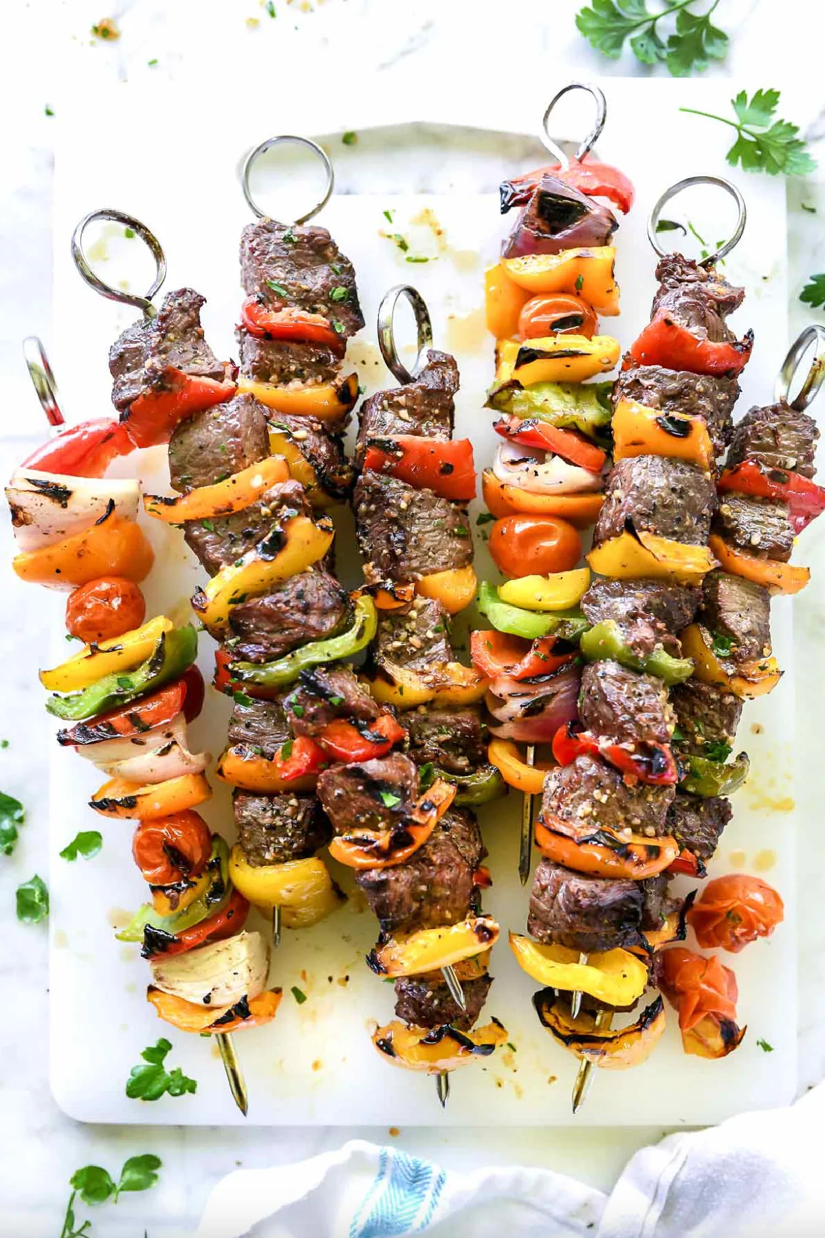 monterey steak and peppers kebabs