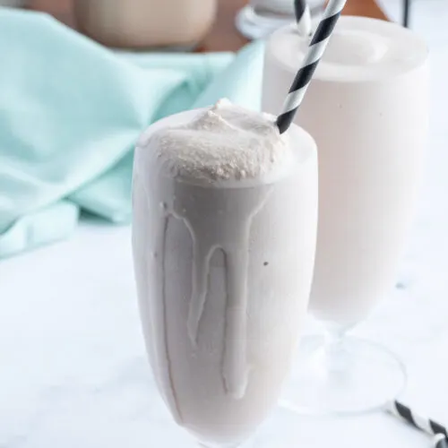 copycat wendy's chocolate frosty with straw