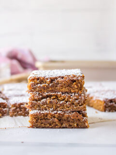 stacked gingerbread blondies