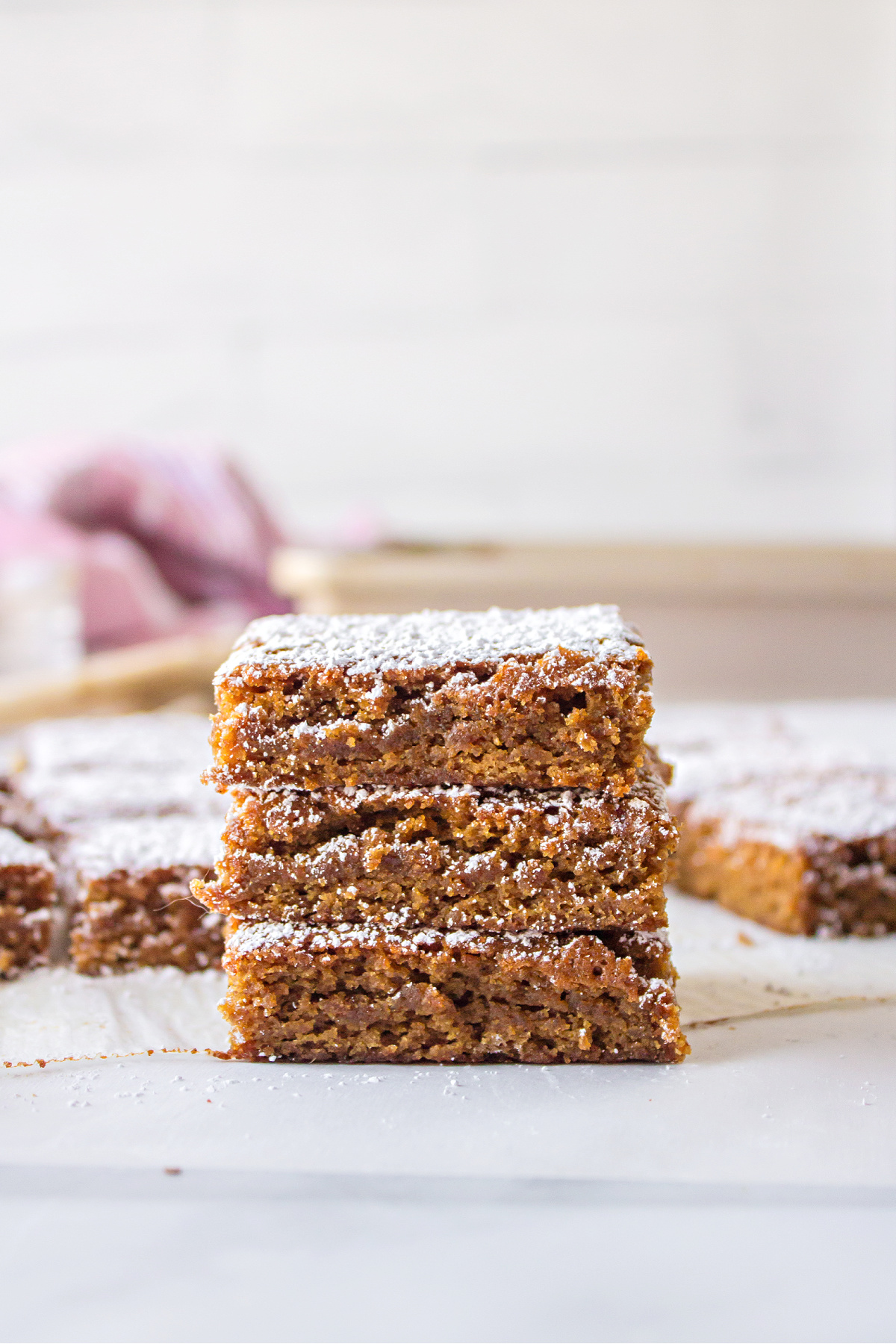 stacked gingerbread blondies