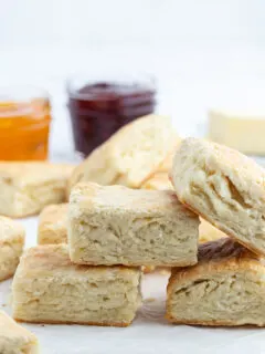 stacked baking powder biscuits