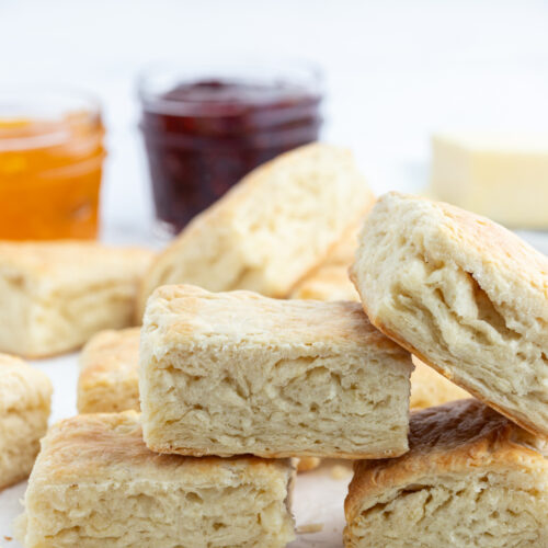 stacked baking powder biscuits