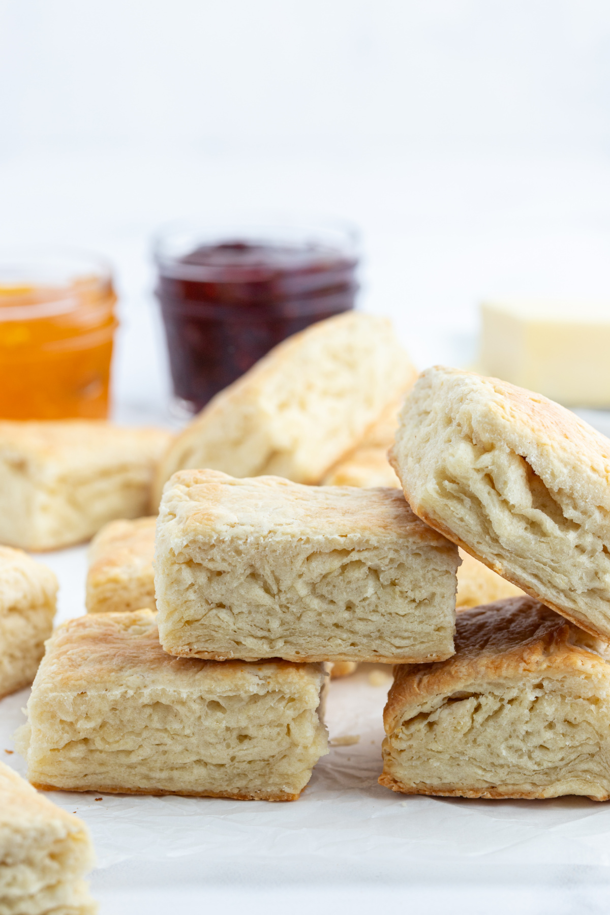 stacked baking powder biscuits