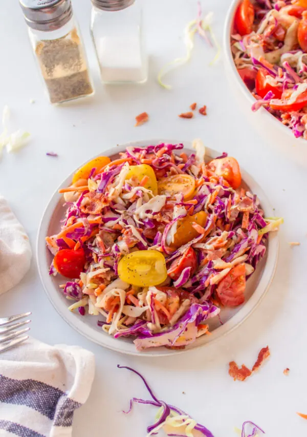 blt coleslaw in bowl